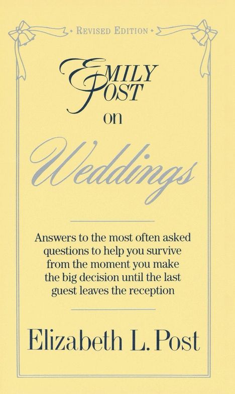 Elizabeth L Post: Emily Post on Weddings, Buch