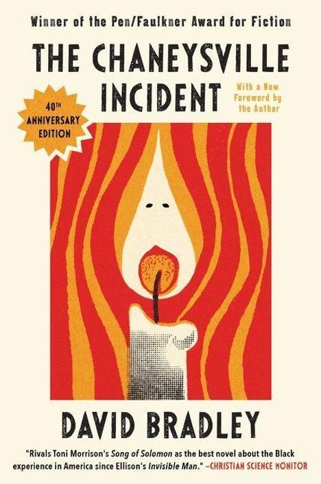 "Winner of the Pen/Faulkner Award for Fiction," modernes, stilisiertes Gesicht mit Kerze, orange-rote Streifen im Hintergrund.