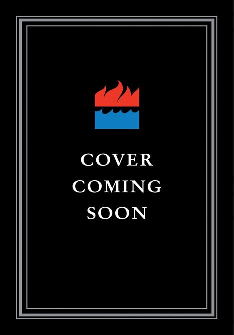 Text "Cover Coming Soon", schwarzer Hintergrund, weißer Schriftzug, oben ein stilisiertes Logo mit Flammen.