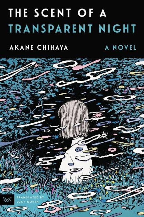 "The Scent of a Transparent Night" und "Akane Chihaya". Illustration: Kind im Blumenfeld, stilisiert und surreal.