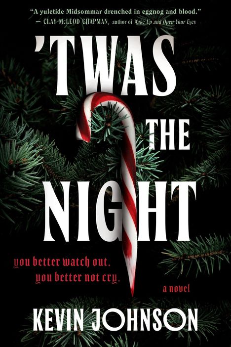 "Twas the Night. Ein rot-weißer Zuckerstab intensiviert das Gefühl der Tannenzweige. Von Kevin Johnson.