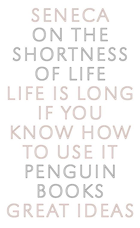 Lucius Annaeus Seneca: On the Shortness of Life, Buch