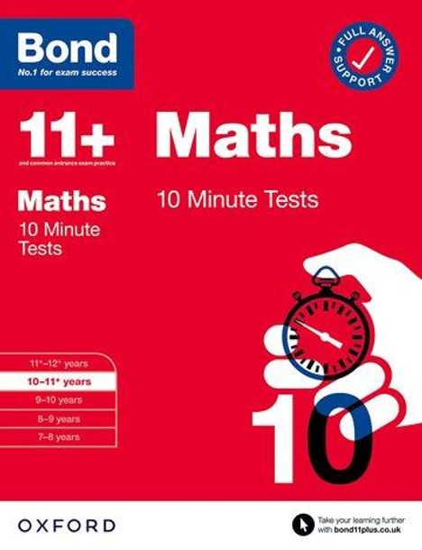 Andrew Baines: Bond 11+: Bond 11+ 10 Minute Tests Maths 10-11 years: For 11+ GL assessment and Entrance Exams, Buch
