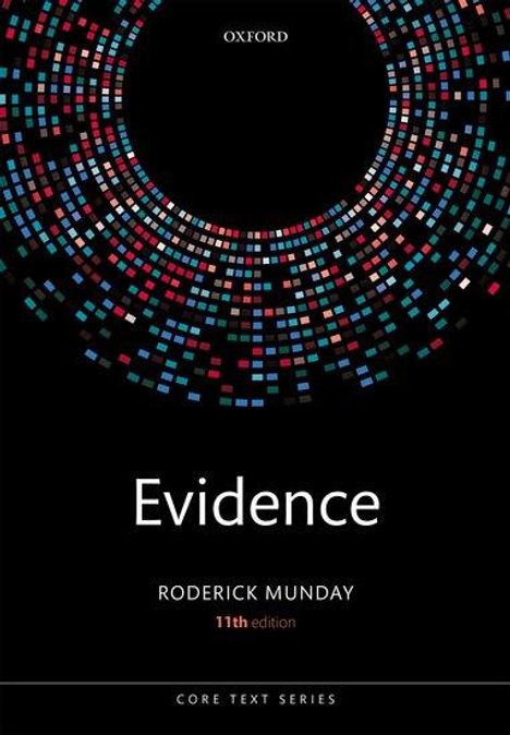 Roderick Munday: Evidence, Buch