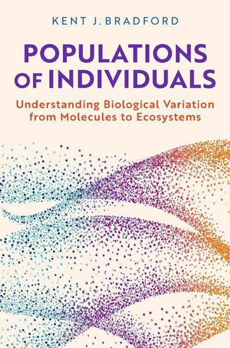 Titel: "Populations of Individuals". Untertitel: "Understanding Biological Variation from Molecules to Ecosystems". Punkte in Blau und Orange.