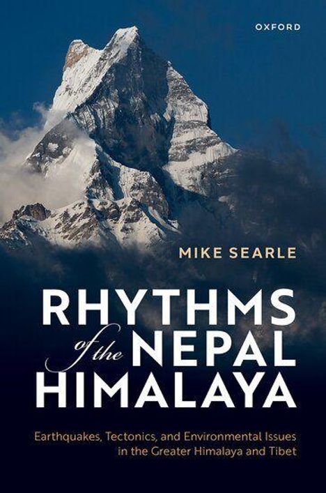 "Rhythms of the Nepal Himalaya" von Mike Searle. Schneebedeckter Berg im Hintergrund.