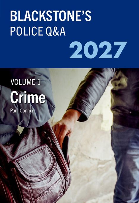 "Blackstone's Police Q&A 2027, Volume 1: Crime, Paul Connor." Ein Diebstahl, jemand greift in eine Tasche.