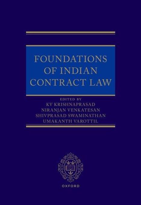 Kv Krishnaprasad: Foundations of Indian Contract Law, Buch