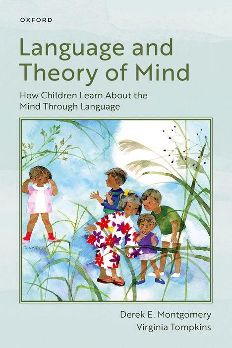 "Language and Theory of Mind: How Children Learn About the Mind Through Language." Illustration von spielenden Kindern.