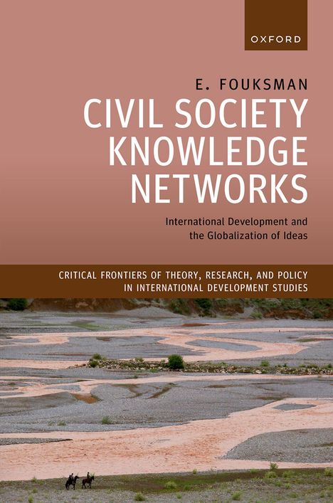 Buchtitel: "Civil Society Knowledge Networks". Unten: Bild einer kargen Landschaft mit schlängelndem Flussbett.