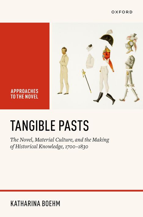 "Tangible Pasts: The Novel, Material Culture, and the Making of Historical Knowledge, 1700–1830" von Katharina Boehm. Illustration zeigt historische Figuren.