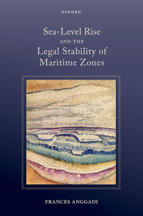 "Sea-Level Rise and the Legal Stability of Maritime Zones" von Frances Anggadi; abstrakte Illustration von Wellen.