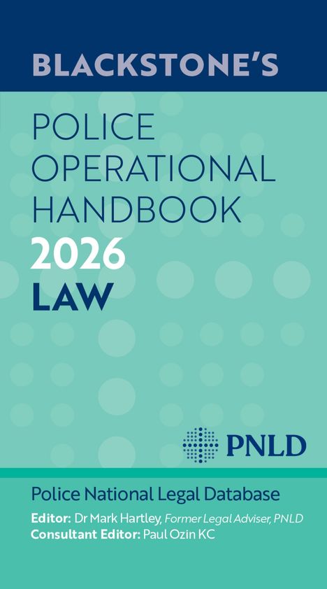 Mark Hartley: Blackstone's Police Operational Handbook 2026, Buch