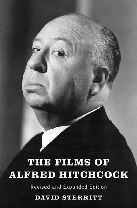"The Films of Alfred Hitchcock, Revised and Expanded Edition, David Sterritt." Schwarz-weißes Porträt eines Mannes.