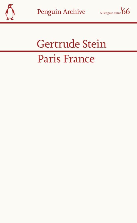 Gertrude Stein: Paris France, Buch