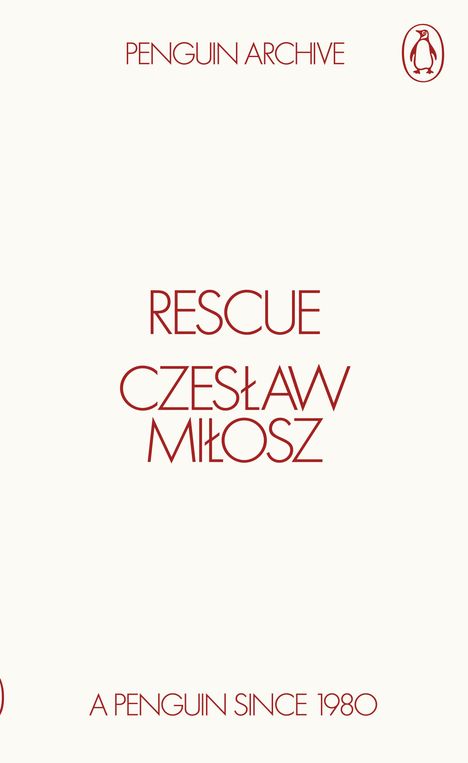 Czeslaw Milosz: Rescue, Buch