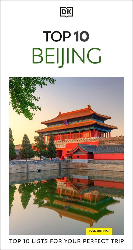 TOP 10 BEIJING. TOP 10 LISTS FOR YOUR PERFECT TRIP. Ein traditionelles Gebäude spiegelt sich im Wasser.