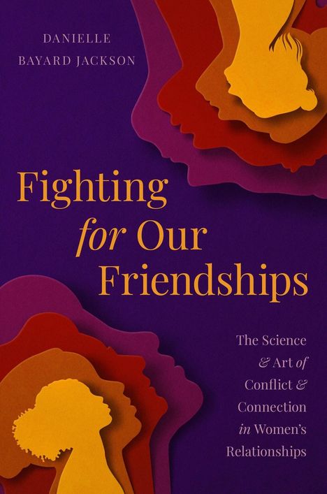„Fighting for Our Friendships“. Silhouetten von Frauen, übereinander gelegt, auf lila Hintergrund.