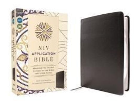 Zondervan: NIV Application Bible, European Bonded Leather, Black, Red Letter, Comfort Print, Buch