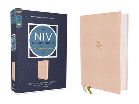 NIV Study Bible, Fully Revised Edition (Study Deeply. Believe Wholeheartedly.), Cloth Over Board, Pink, Red Letter, Comfort Print, Buch