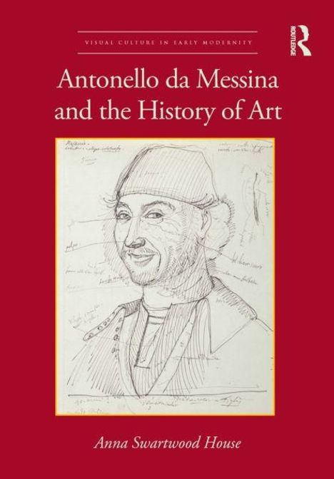 Titel: Antonello da Messina and the History of Art. Gezeichnetes Porträt eines Mannes mit Mütze.