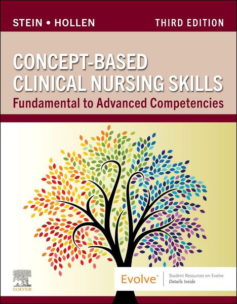 "Concept-Based Clinical Nursing Skills, Fundamental to Advanced Competencies, Third Edition" steht oben. Darunter ein bunter Baum.