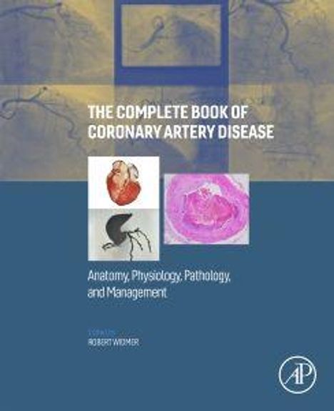"The Complete Book of Coronary Artery Disease". Titelbild mit Herzabbildungen und einem AP-Logo unten rechts.