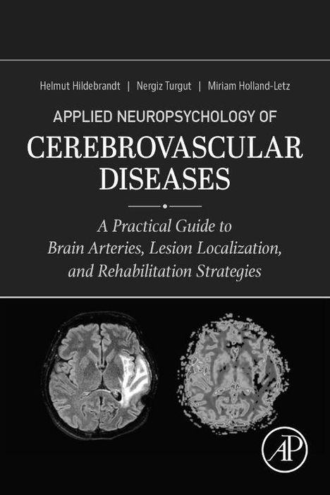 Titel: APPLIED NEUROPSYCHOLOGY OF CEREBROVASCULAR DISEASES. Zwei Gehirnscans, Logo unten rechts.