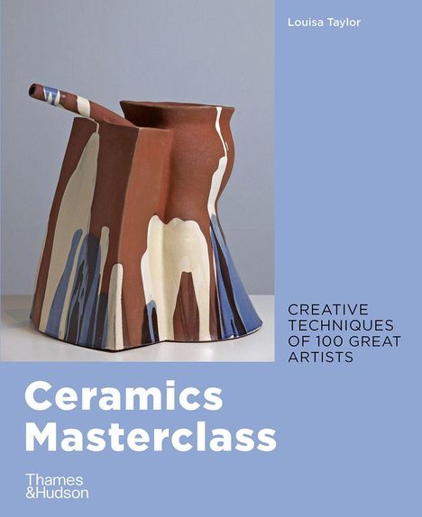 "Creative Techniques of 100 Great Artists", "Ceramics Masterclass", "Louisa Taylor". Keramikvase mit abstrakten Farben.