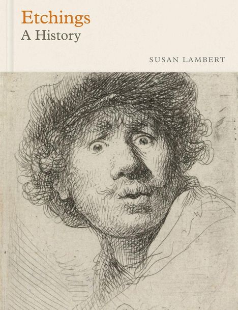 "Etchings: A History" von Susan Lambert. Darstellung eines nachdenklichen Mannes, detailliert gezeichnet.