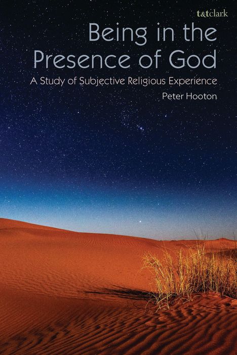 „Being in the Presence of God“ von Peter Hooton. Sternenhimmel über Wüstenlandschaft mit wenigen Bäumen.