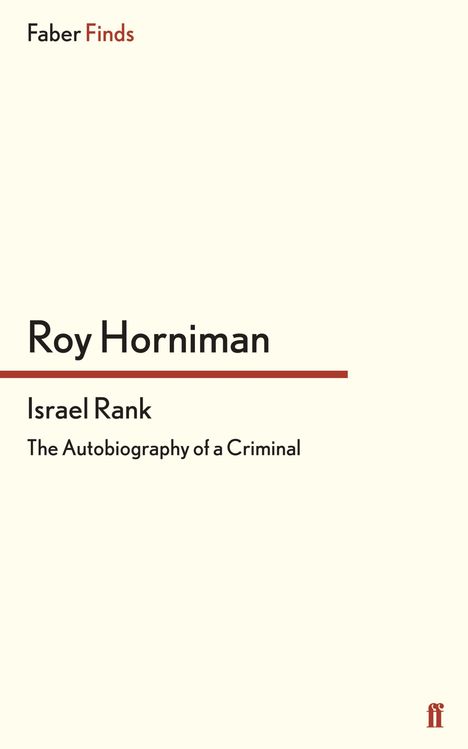 Roy Horniman: Israel Rank, Buch