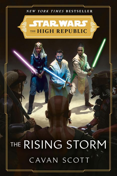 "NEW YORK TIMES BESTSELLER", "STAR WARS THE HIGH REPUBLIC". Drei Charaktere mit Laserschwertern stehen im Mittelpunkt.