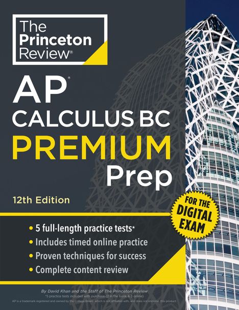 The Princeton Review: Princeton Review AP Calculus BC Premium Prep, 12th Edition, Buch