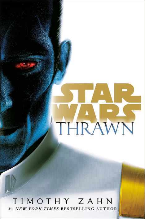 "Star Wars Thrawn. Timothy Zahn. New York Times Bestselling Author." 

Blaues Gesicht, rote Augen, weiße Uniform.