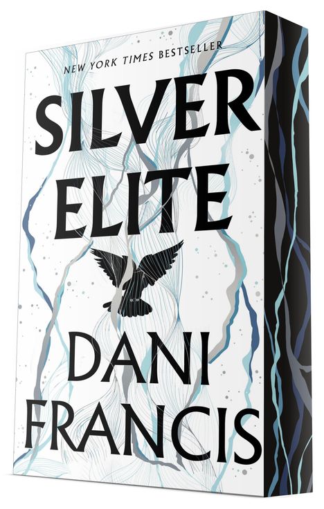 Text: "SILVER ELITE" und "DANI FRANCIS". Ein Adler ist zentral abgebildet. Dünne Linien in Blau- und Grautönen verlaufen im Hintergrund.