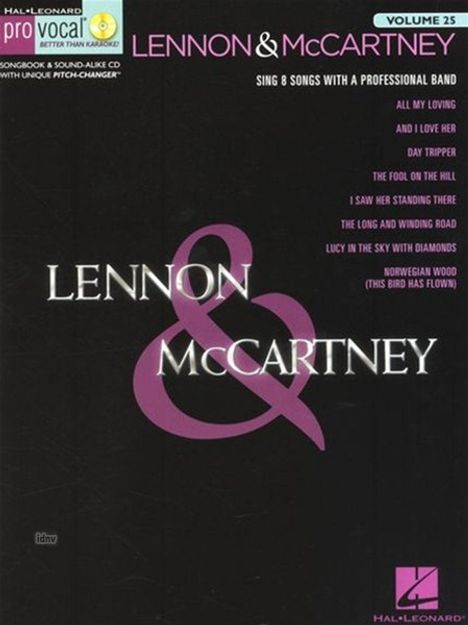 Lennon &amp; McCartney - Volume 4: Pro Vocal Men's Edition Volume 25, Noten