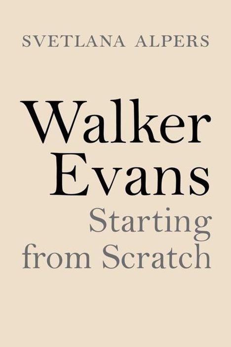 Svetlana Alpers: Walker Evans, Buch