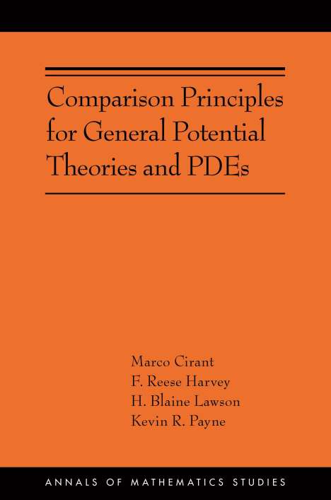 Marco Cirant: Comparison Principles for General Potential Theories and Pdes, Buch