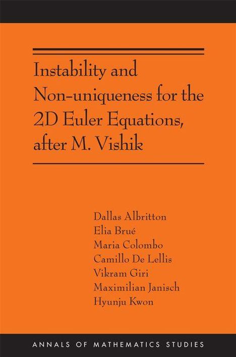 Camillo De Lellis: Instability and Non-Uniqueness for the 2D Euler Equations, After M. Vishik, Buch