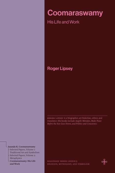 Robert E Lipsey: Coomaraswamy, Buch