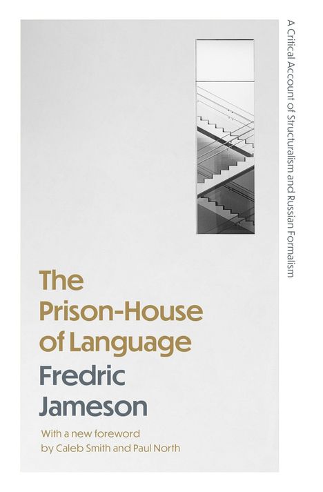„The Prison-House of Language“ von Fredric Jameson. Illustration mit einem abstrakten Treppenhaus.