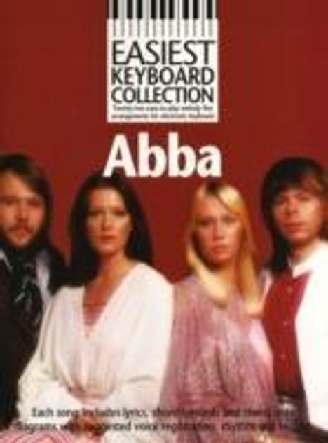 Abba: Easiest Keyboard Collection ABBA Melody Lyrics Chords Book, Noten