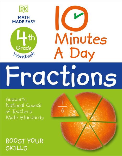 Dk: 10 Minutes a Day Fractions, 4th Grade, Buch