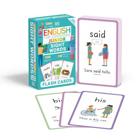 Dk: English for Everyone Junior Sight Words Flash Cards, Diverse