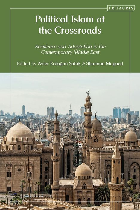 "Political Islam at the Crossroads" von Ayfer Erdoğan Şafak, Shaimaa Magued. Stadtbild mit Minaretten im Vordergrund.