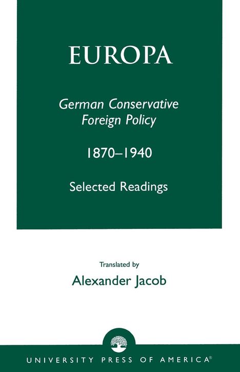Alexander Jacob: Europa, Buch