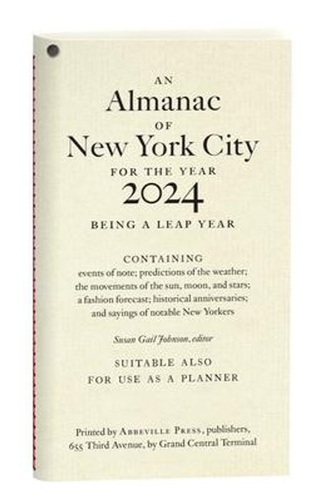 An Almanac of New York City for the Year 2024, Buch