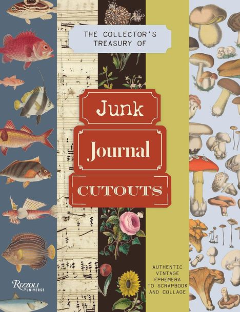 "The Collector’s Treasury of Junk Journal Cutouts. Authentic vintage ephemera to scrapbook and collage." Verschiedene Fische, Pflanzen und Pilze.