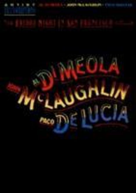 Al Di Meola, John McLaughlin and Paco Delucia - Friday Night in San Francisco, Buch
